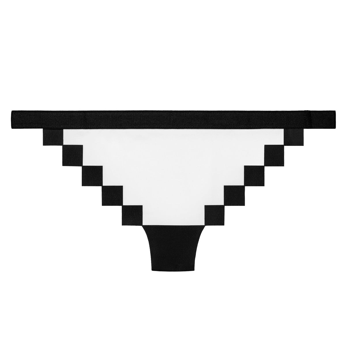 Maison Pixel Classic Pong white pixel panties, back view